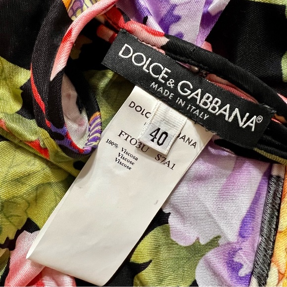 Dolce & Gabbana Satin Floral Halter Top - Picture 4 of 4